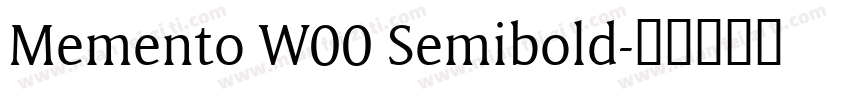 Memento W00 Semibold字体转换